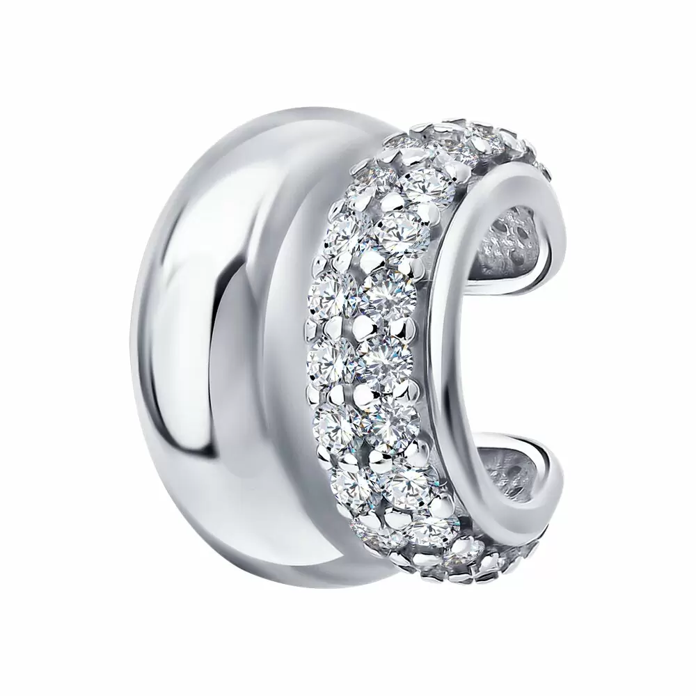 Серьги кафф 94170465 серебро