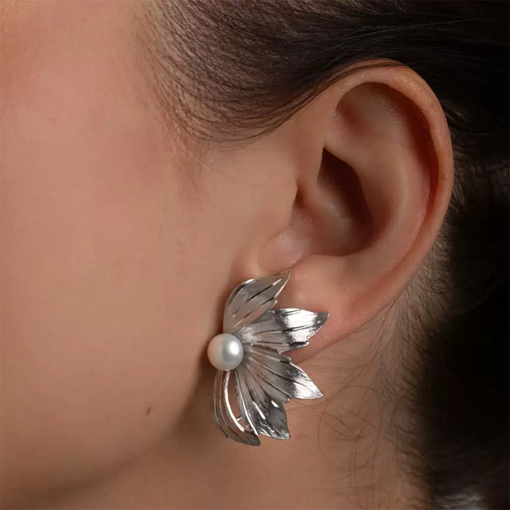 Серьги SOR1795.RH серебро Цветок_1
