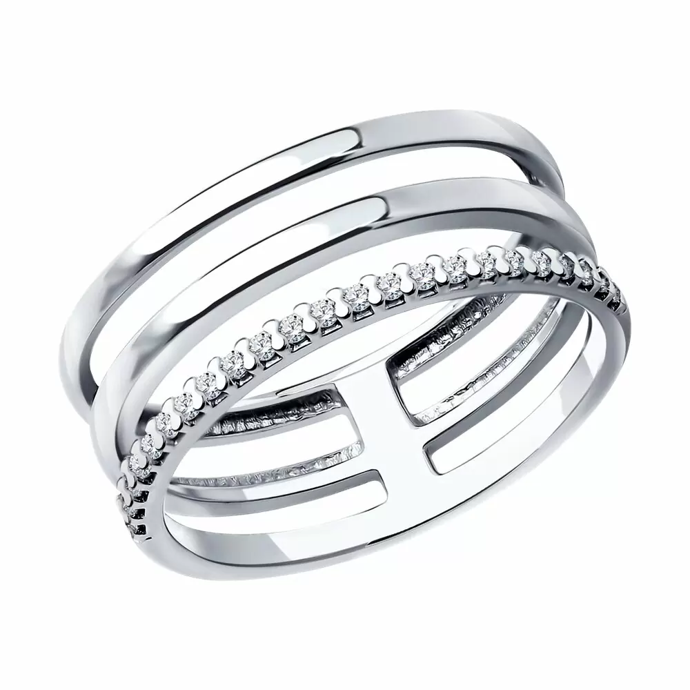 Кольцо 94013701 серебро