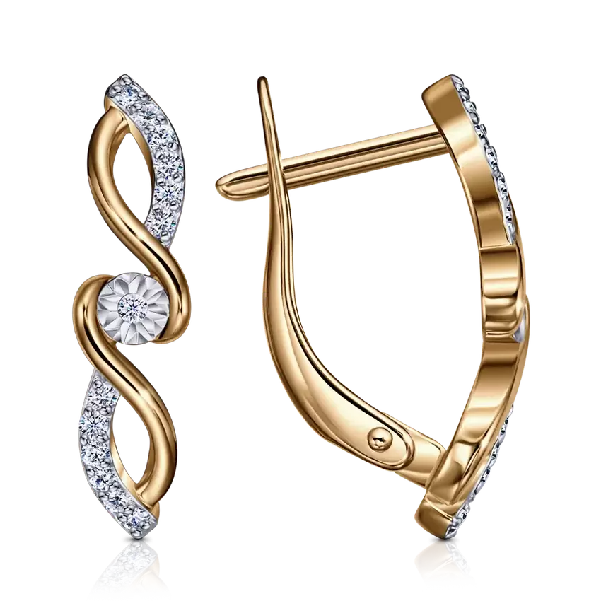 Серьги С133-3920 золото