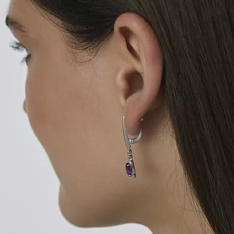 Серьги подвесные 02-4852.00АМ-00 серебро