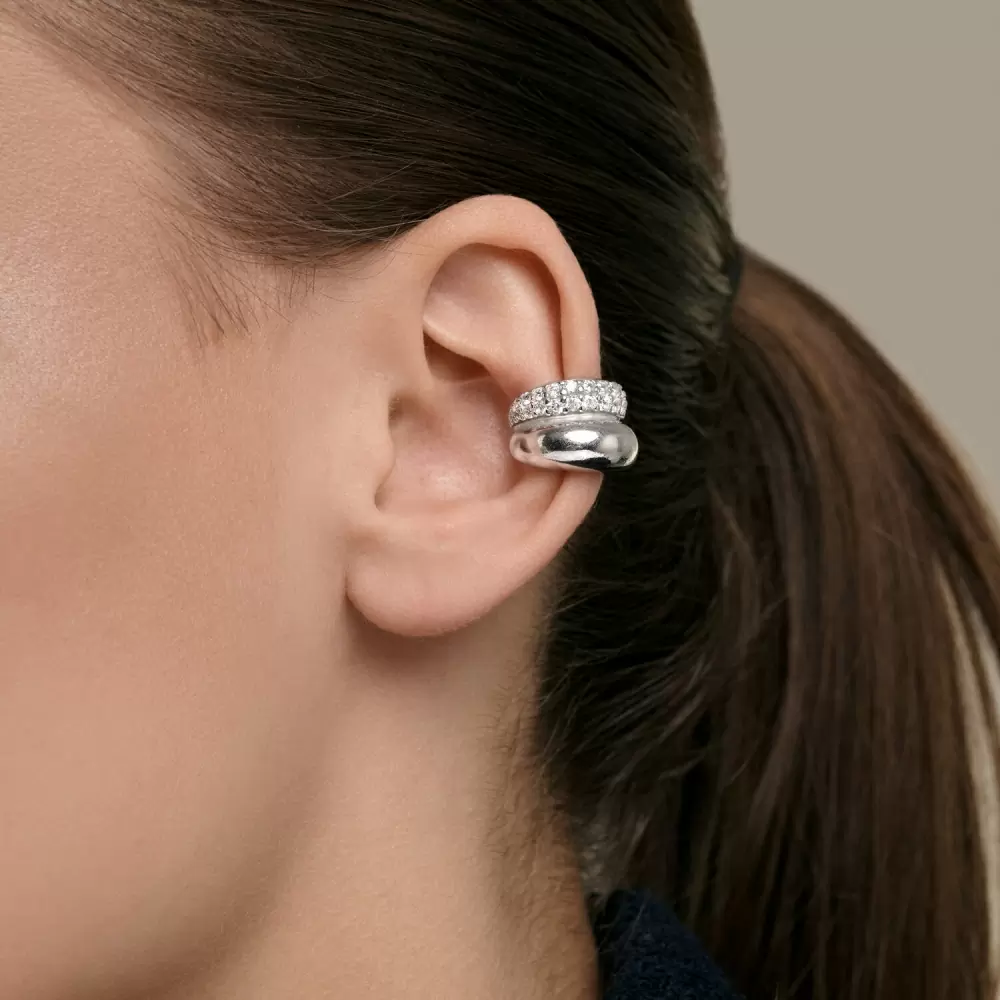Серьги кафф 94170465 серебро