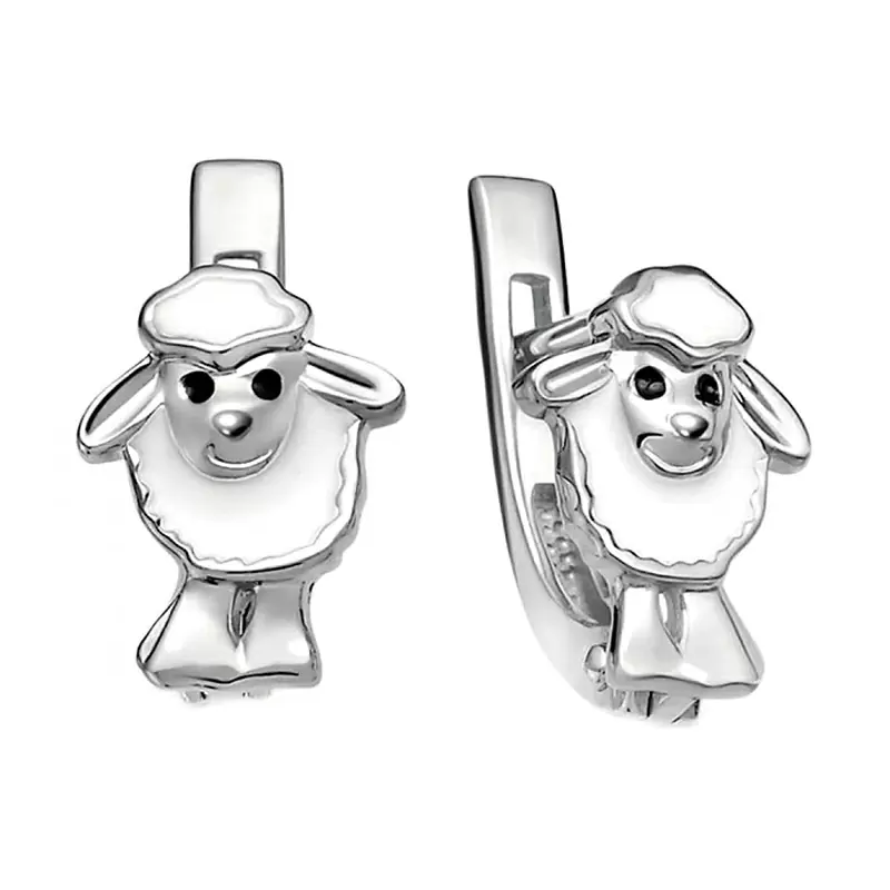 Серьги С608-2051М2 серебро барашек