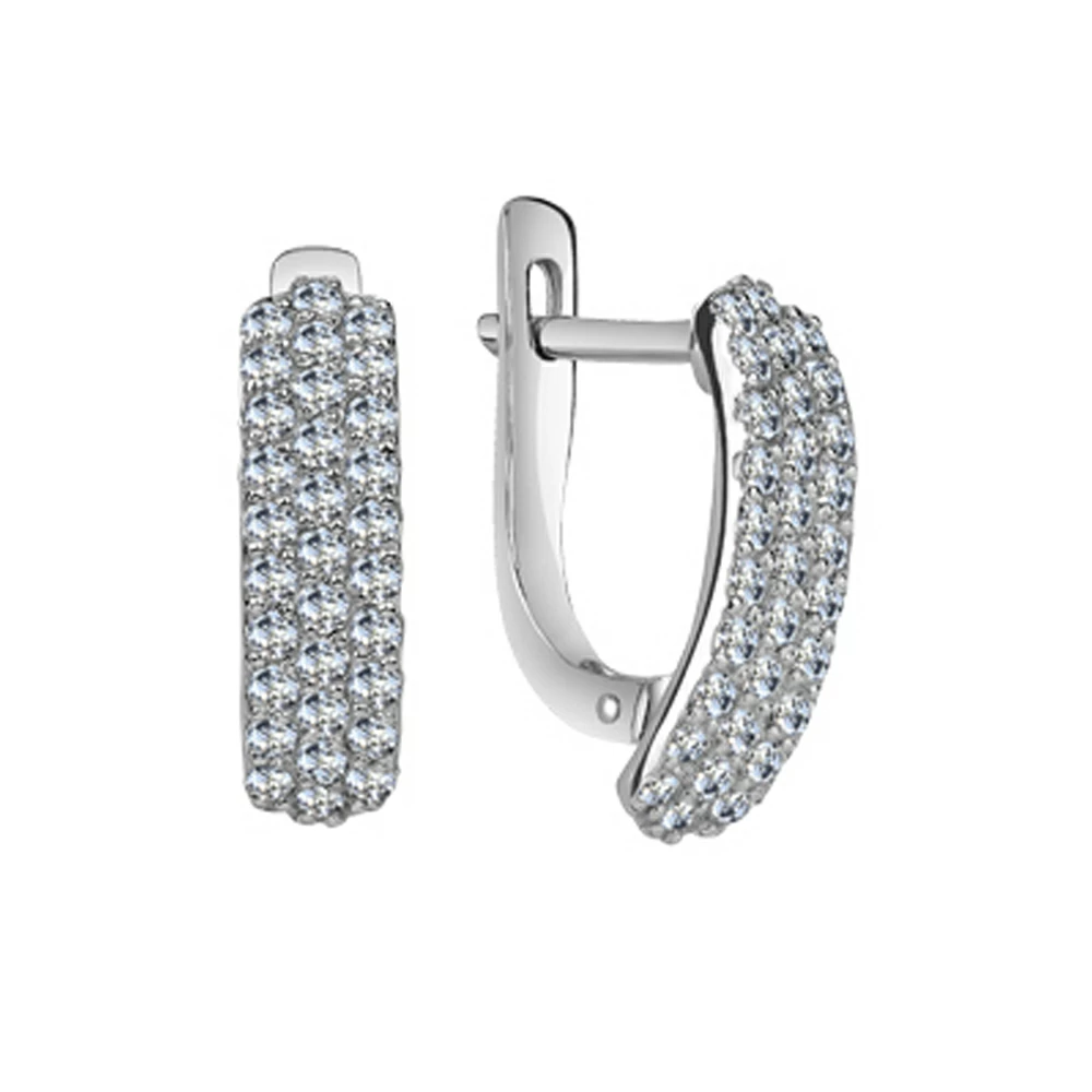Серьги дорожка СДР0014В серебро Дорожка