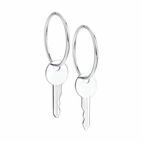 Серьги конго 94024419 серебро Ключ