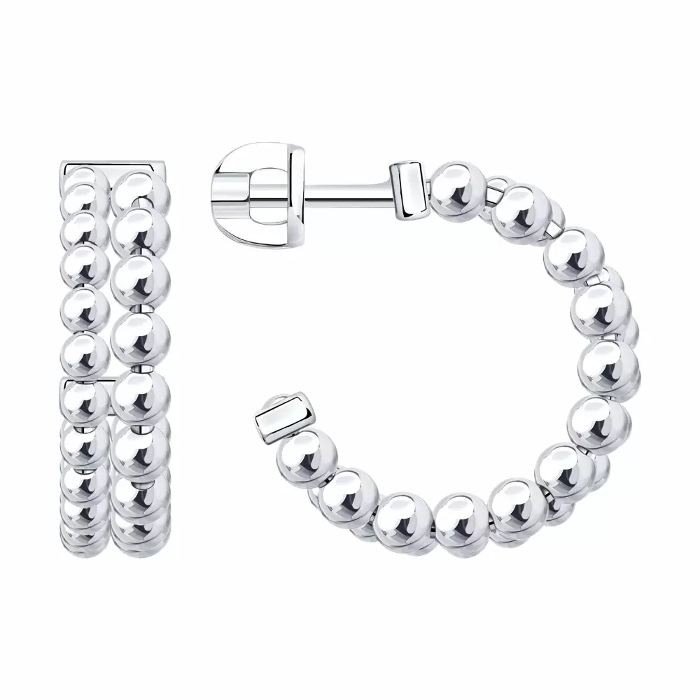 Серьги конго 94027139 серебро