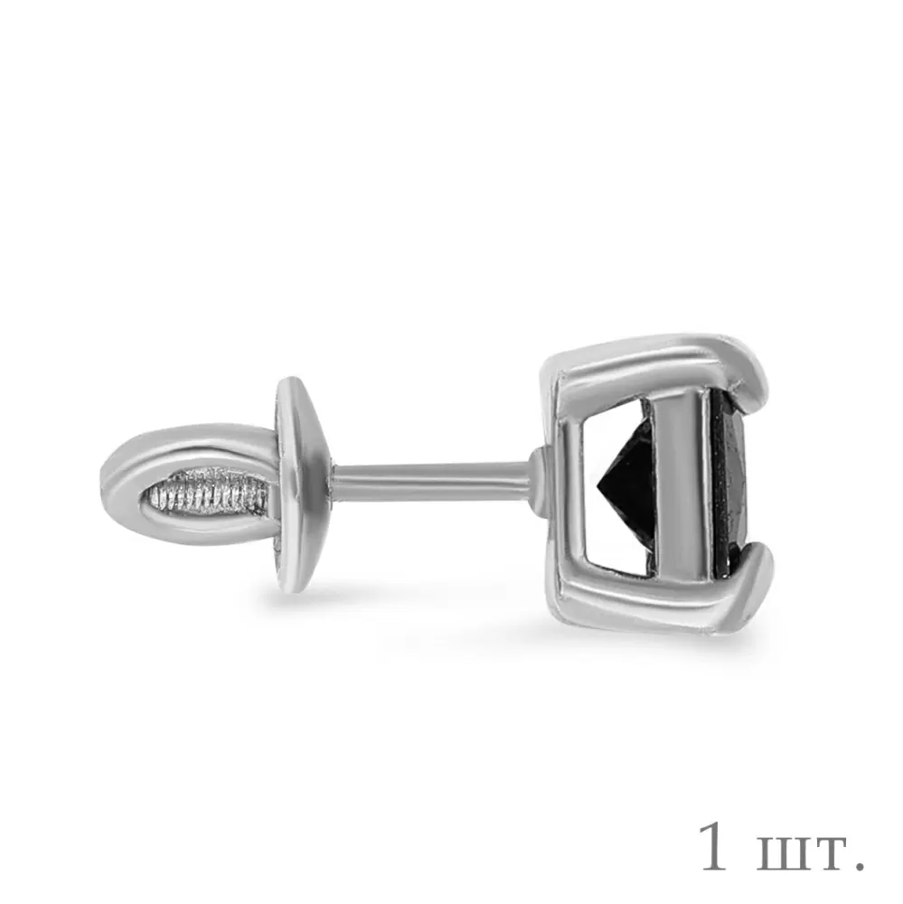Серьги пусета одиночная с22108-02 серебро_0