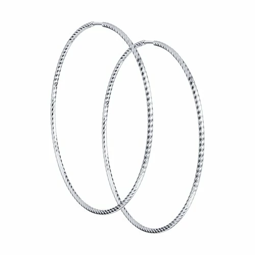 Серьги конго 94140020 серебро_0