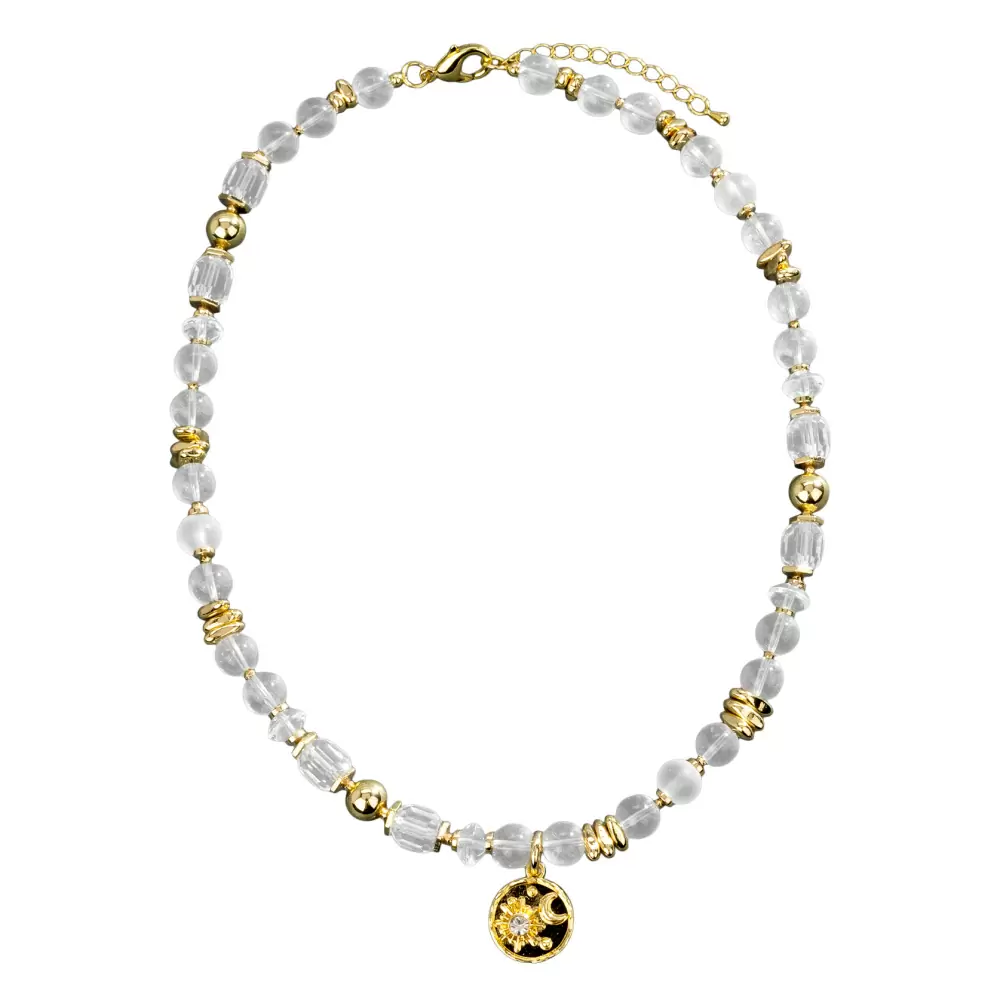 Бусы д50 бел  ювелирный сплав ослепительный мир