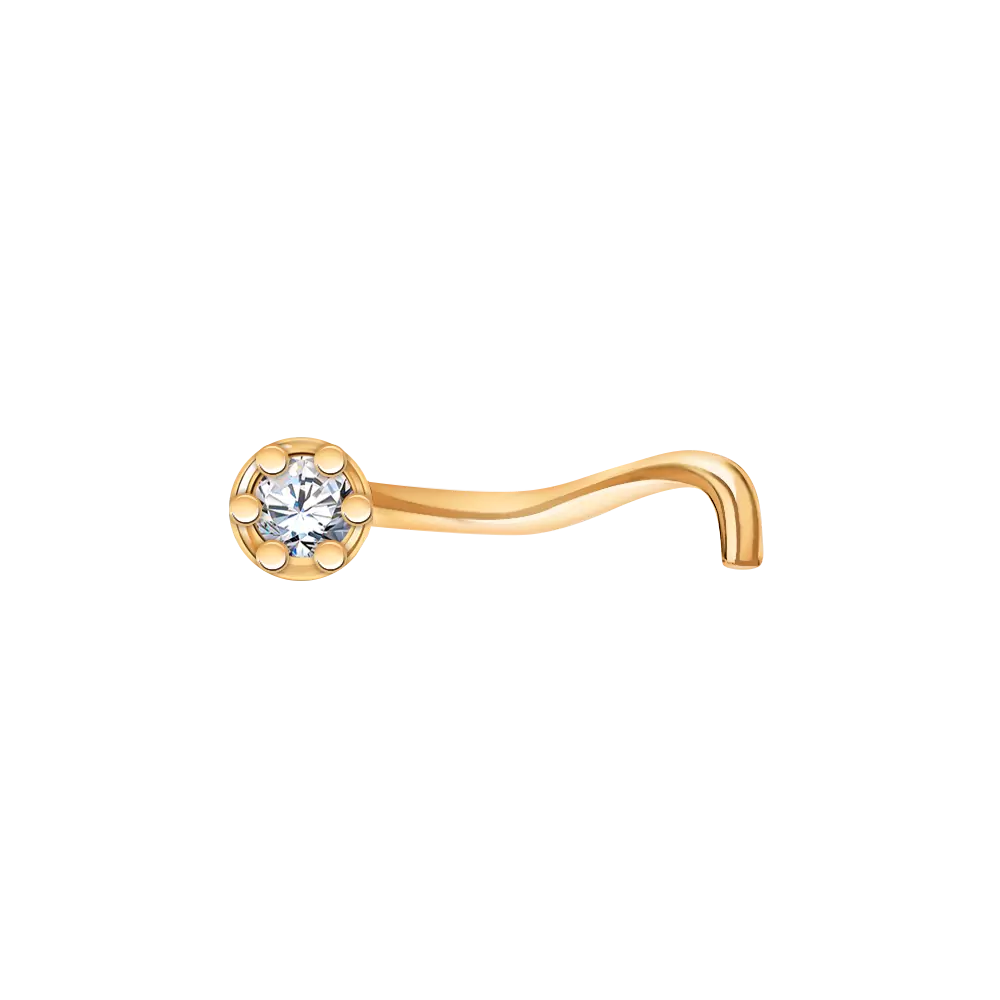 Пирсинг в нос 7084 золото
