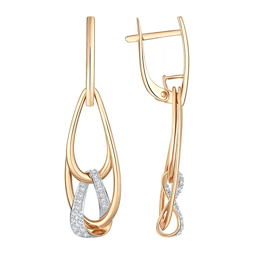Серьги подвесные 904782-1102 золото_1