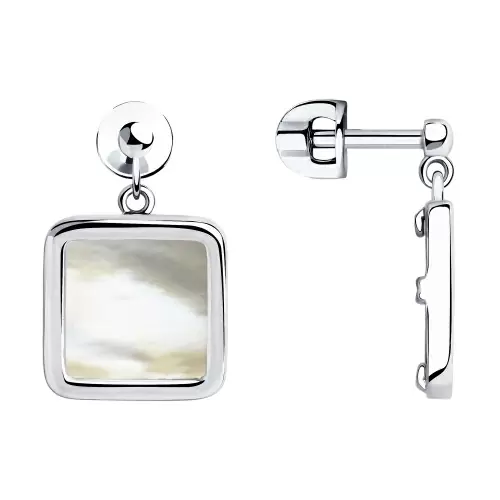 Серьги пусеты 94023511 серебро
