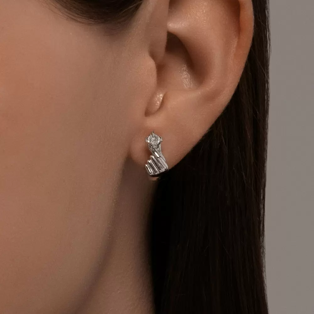Серьги пусеты 94026697 серебро