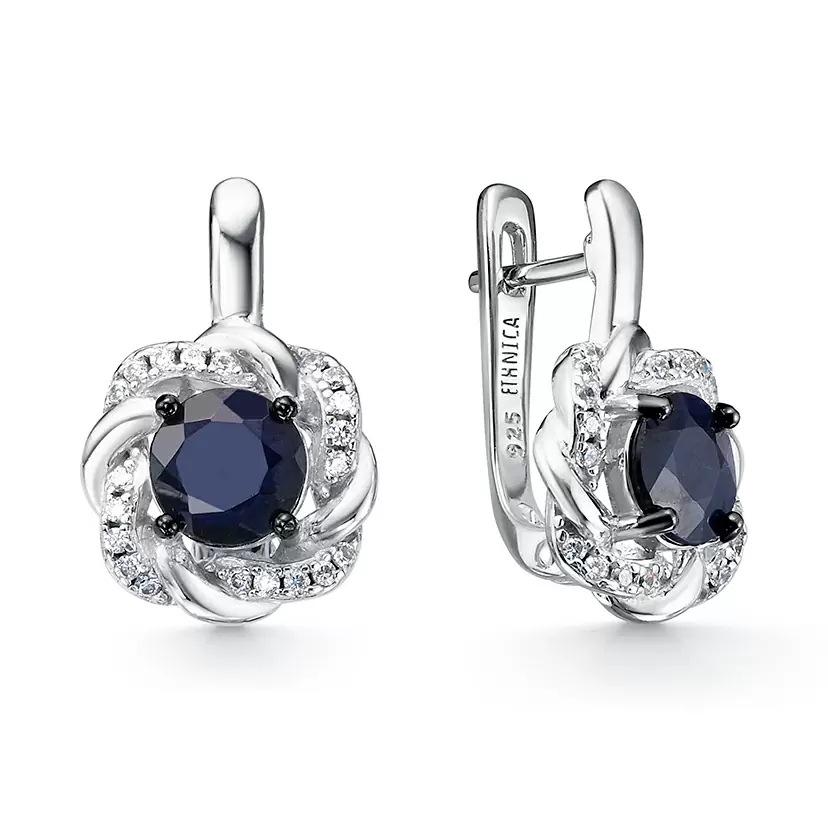 Серьги ETF-030-E-BS серебро