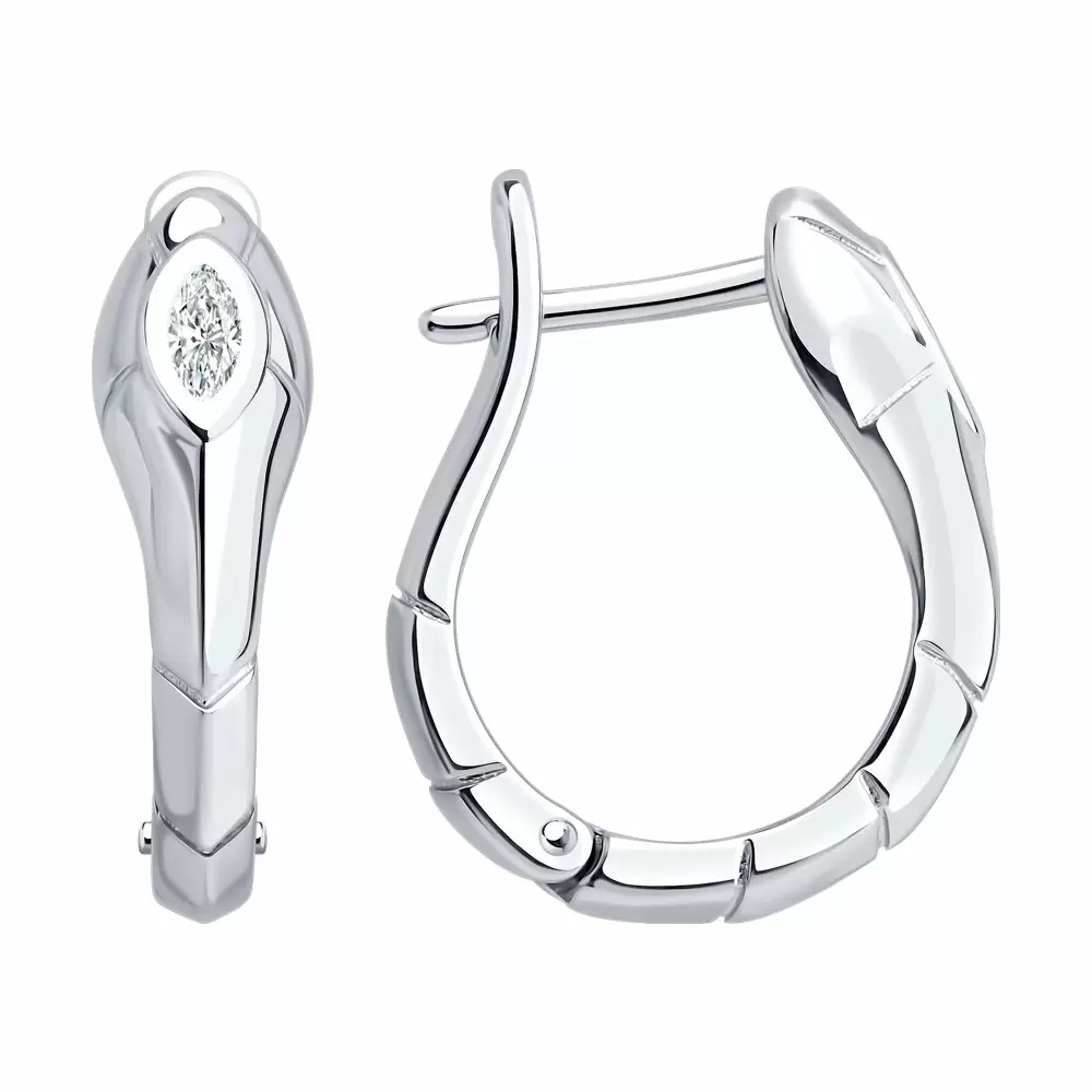 Серьги 94027115 серебро Булгари Змея