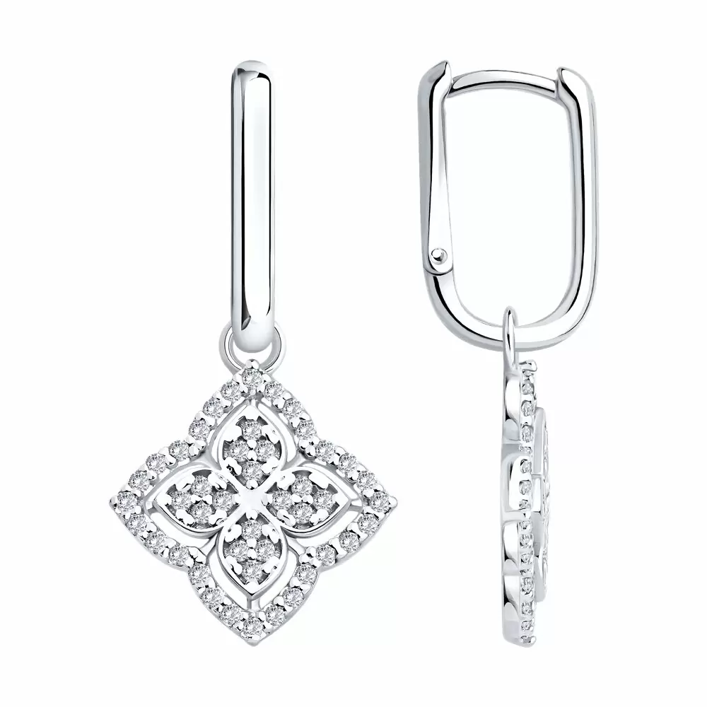 Серьги подвесные 94027309 серебро Роберто Коин_0