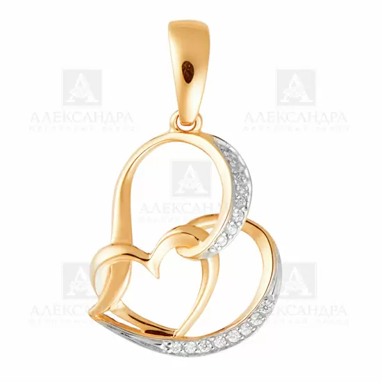 Подвеска п1025-01 золото Сердце_1