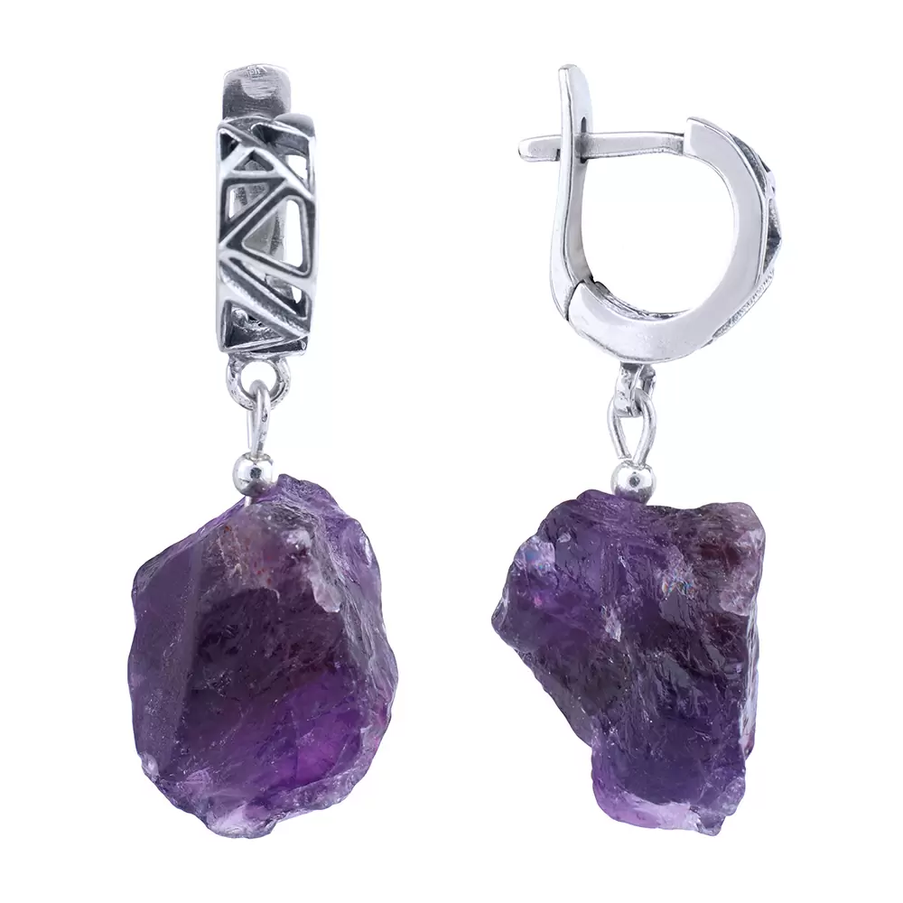 Серьги подвесные 4145с ам серебро