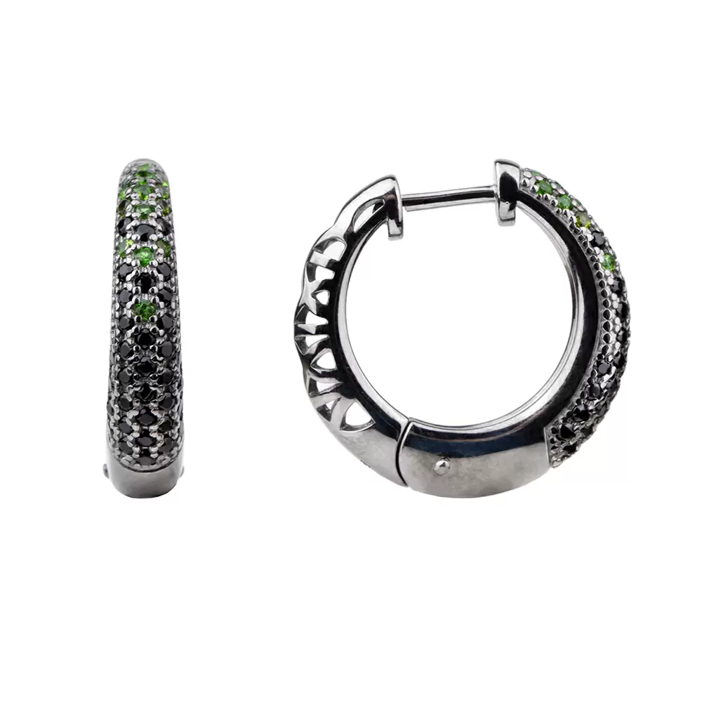 Серьги конго С-3866чр48716 серебро_0