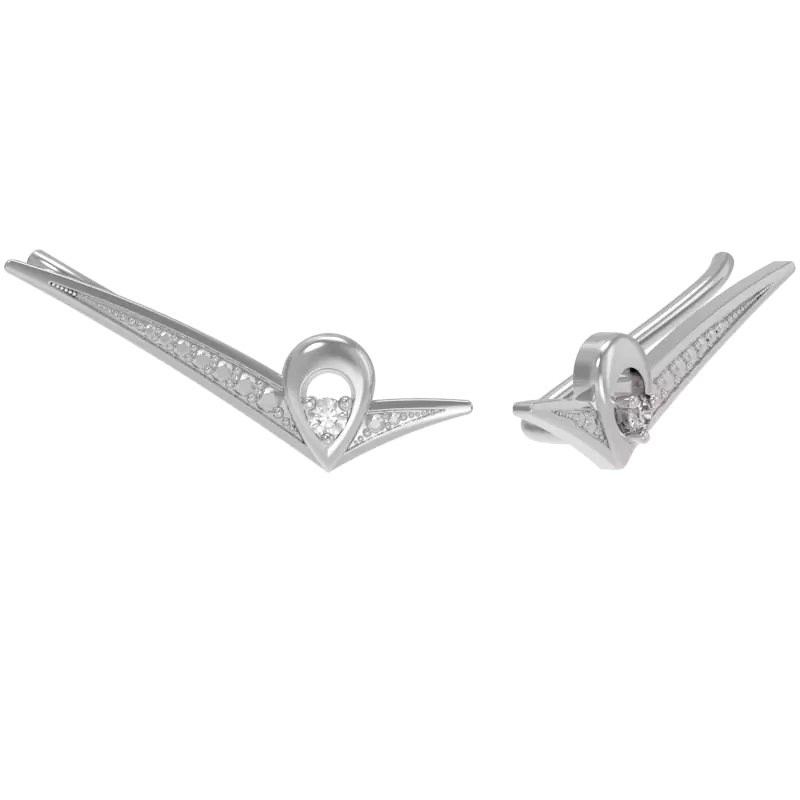 Серьги каффы 1038472-01110 серебро