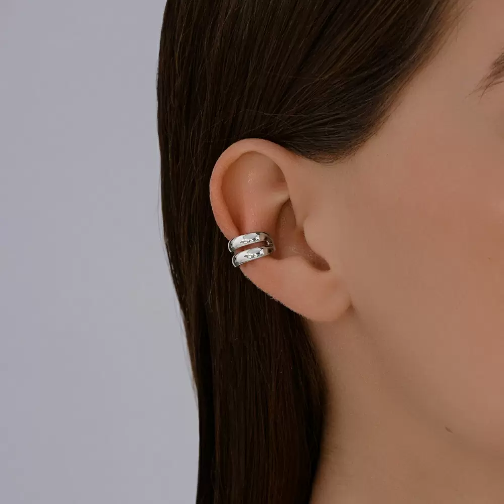 Серьги кафф 94170371 серебро_1