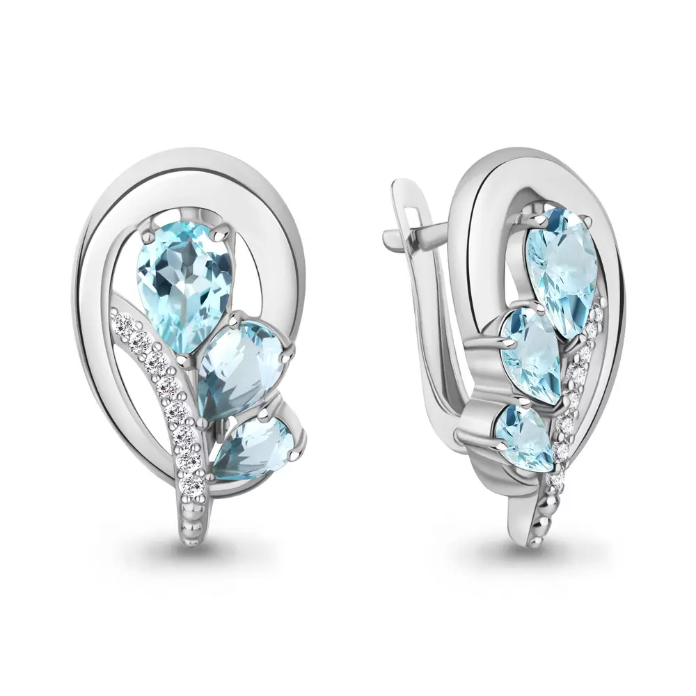 Серьги 45035502А.5 серебро