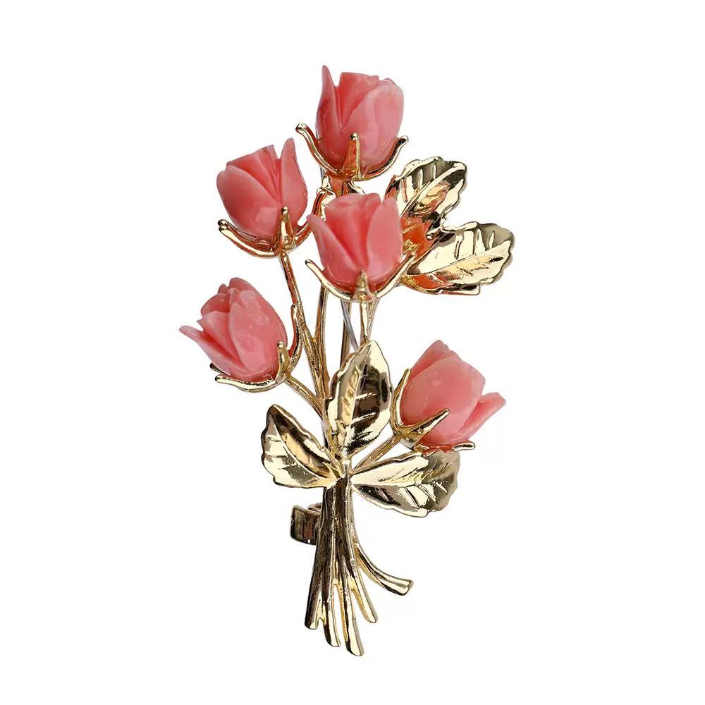 Брошь 371110147p бижутерный сплав Букет