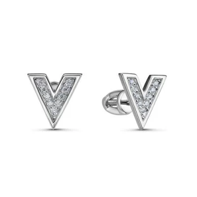 Серьги пусеты б0502750 золото Луи Виттон