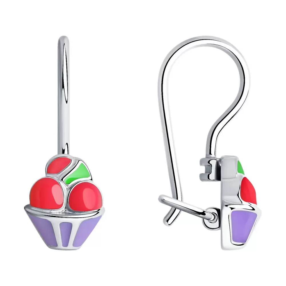 Серьги 94023099 серебро Кекс