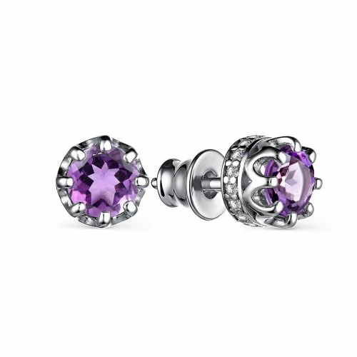 Серьги пусеты 02-3187.00АМ-00 серебро_0