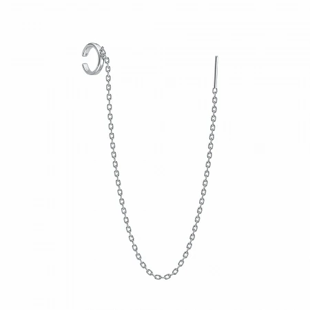 Серьги кафф СКФ1539В серебро Каффа+пусета