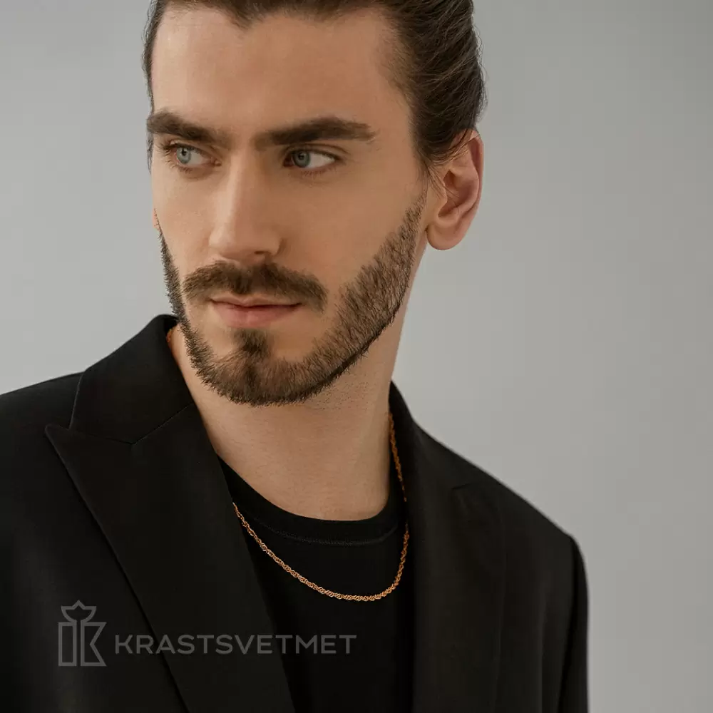 Цепь НЦ12-028ПГ d0.50 золото Пустотелая_2