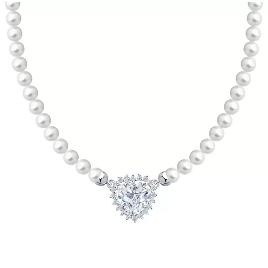 Колье 94071226 серебро Сердце