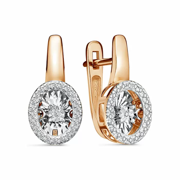 Серьги подвесные С4049-120 золото