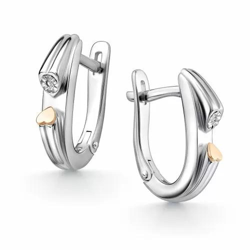 Серьги 02-4499.000Б-00 серебро Сердце