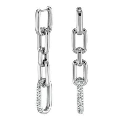 Серьги подвесные E101-E46854W золото
