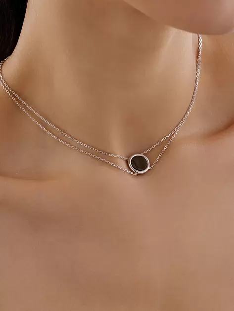 Колье 06-4258.00ПЧ-00 серебро