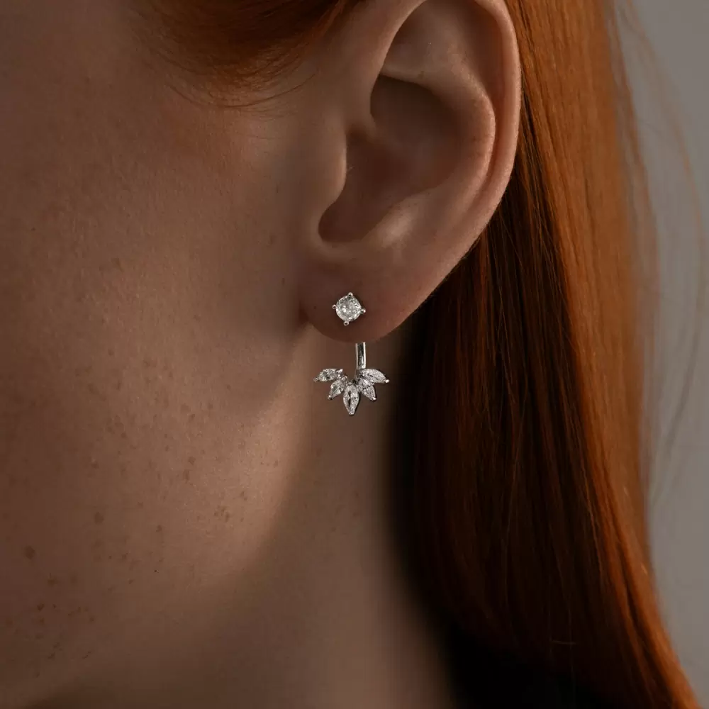 Серьги джекеты 94026021 серебро_1