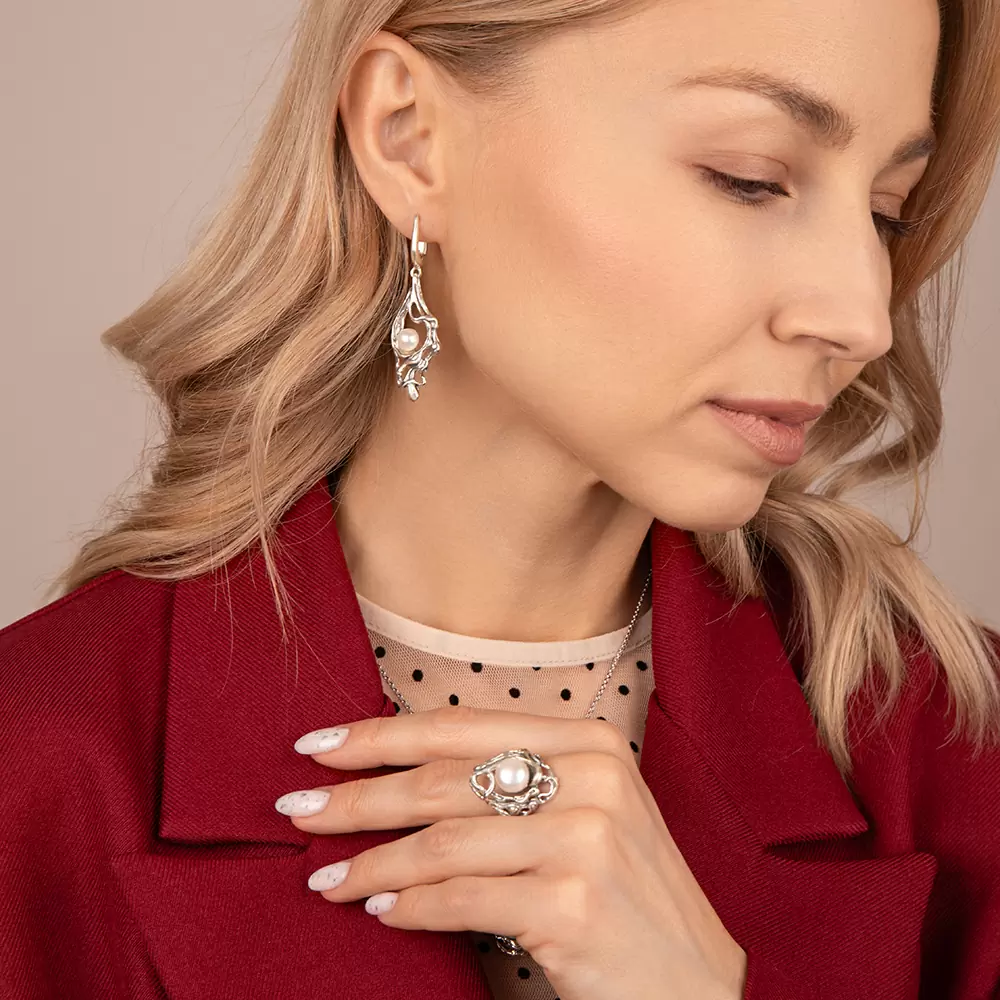 Серьги подвесные 1599с серебро_2