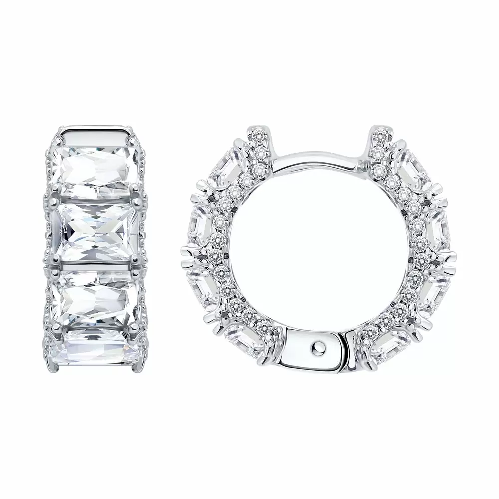 Серьги конго 94027623-91 серебро