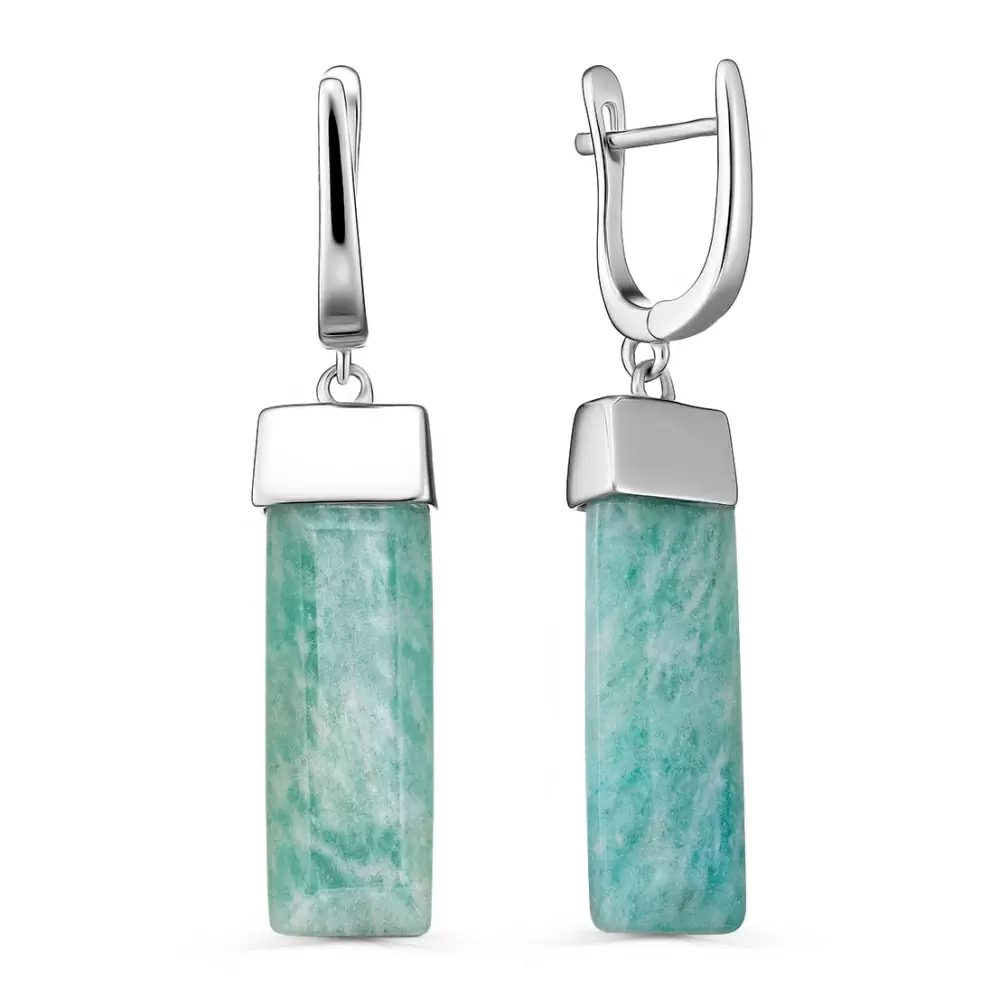 Серьги подвесные SE1644-AM серебро