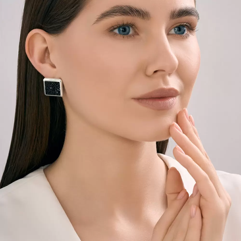 Серьги 94-120-02387-1 серебро Квадрат_1
