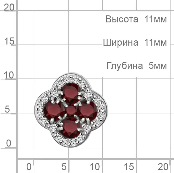 Подвеска бегунок 2546403А.5 серебро Клевер_2