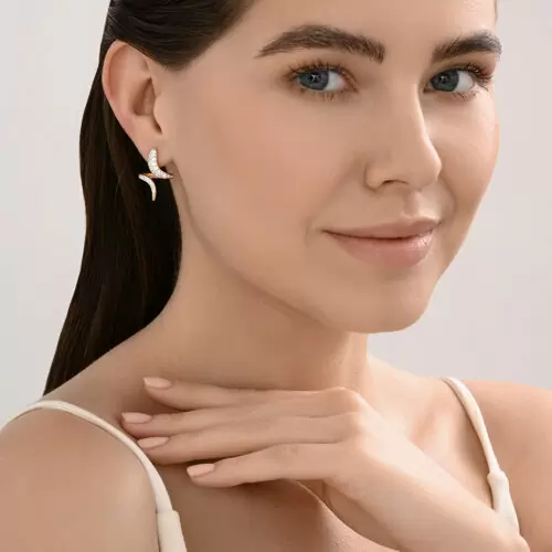 Серьги 51-122-02967-1 золото змея