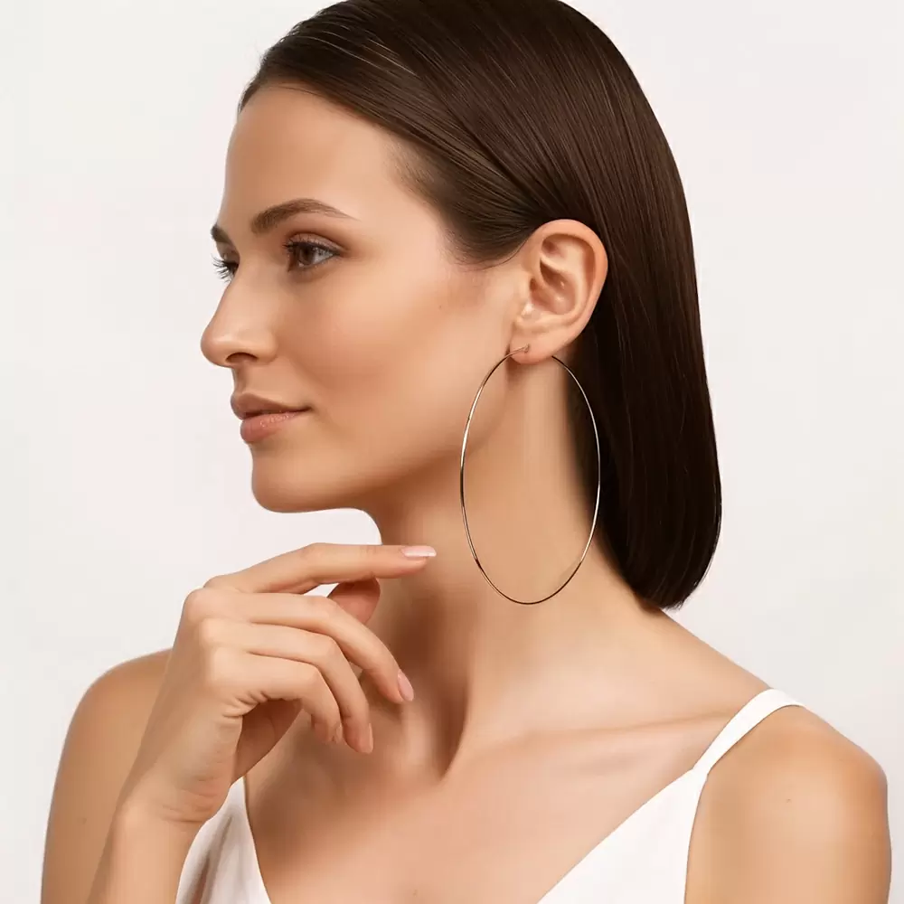 Серьги конго 94140087 серебро