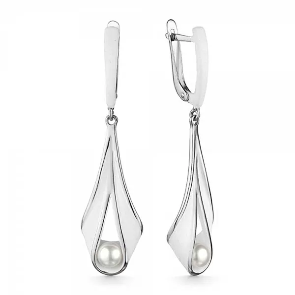 Серьги подвесные 52854S1W серебро