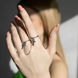Кольцо 0121669-00245 серебро Крест_1