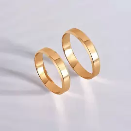 Кольцо обручальное Т100613928 золото шайба_1