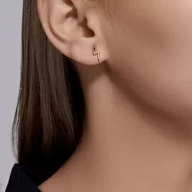 Серьги пусеты 94025810 серебро змея_1