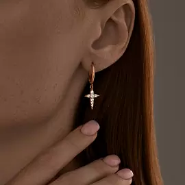 Серьги подвесные 93022188 серебро Звезда_1